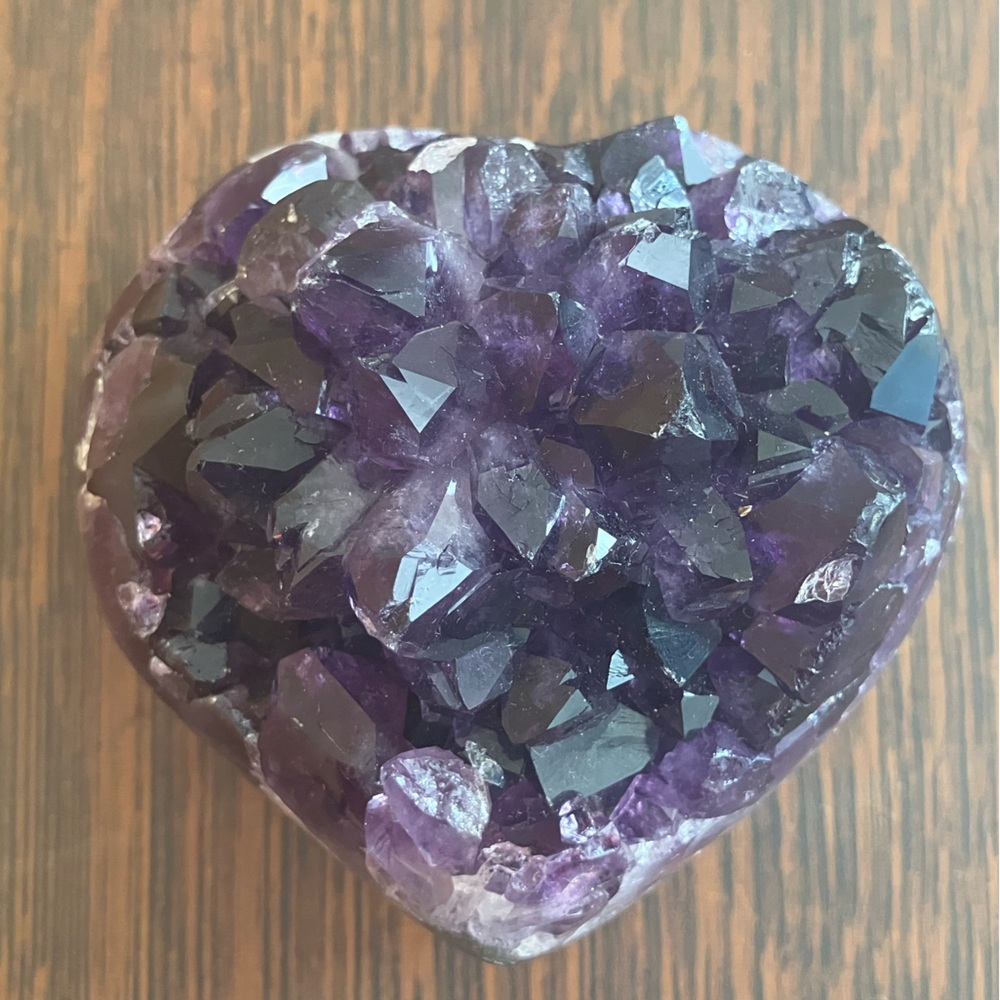 Amethyst Heart 💜 Deep Purple Sunburst 💎